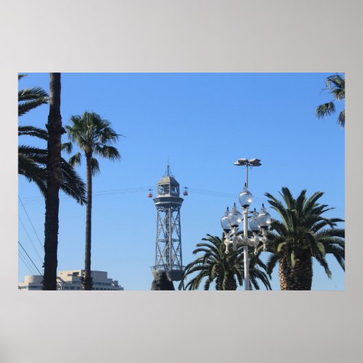 Barcelona Kabelbanen Poster (Voorkant)