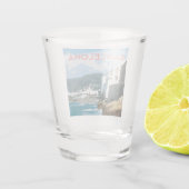 Barcelona kust, Spanje vintage reisstijl Shot Glas (Achterkant)