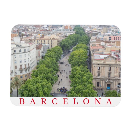 Barcelona La Rambla fridge magnet Magneet (Horizontaal)