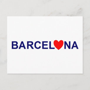 Barcelona-liefde Briefkaart