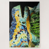 Barcelona & Lizard - beroemde Gaudi, Spanje/Catala Legpuzzel (Verticaal)