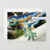 Barcelona Lizard Hand Mosaics Briefkaart (Voorkant / Achterkant)
