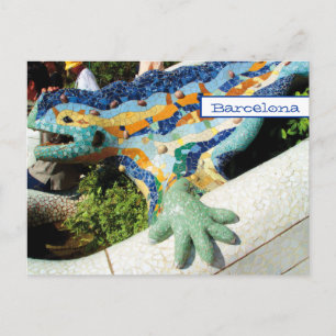 Barcelona Lizard Hand Mosaics Briefkaart