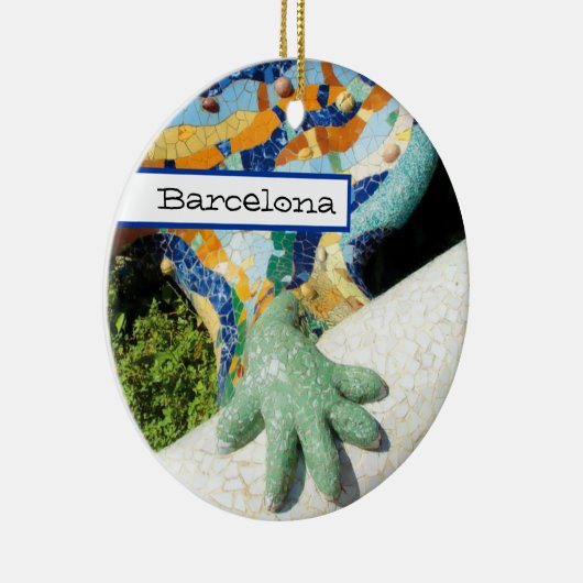 Barcelona Lizard Hand Mosaics Keramisch Ornament (Rechts)