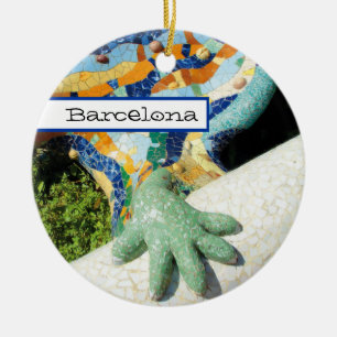 Barcelona Lizard Hand Mosaics Keramisch Ornament