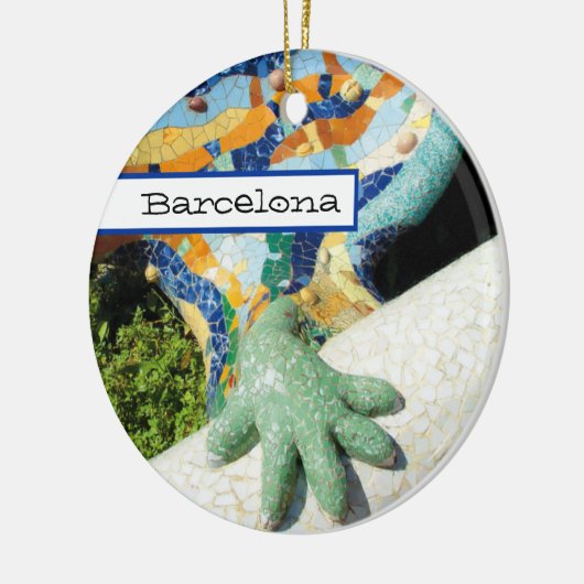 Barcelona Lizard Hand Mosaics Keramisch Ornament (Links)