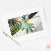Barcelona Lizard Hand Mosaics Rechthoekige Sticker (Envelop)