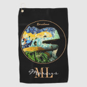 Barcelona Lizard & Park Guell, Catalonië, Gaudi Golfhanddoek (Voorkant)