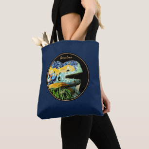 Barcelona Lizard & Park Guell, Catalonië, Gaudi T Tote Bag