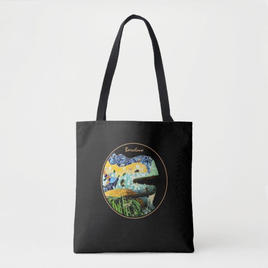 Barcelona Lizard & Park Guell, Catalonië, Gaudi Tote Bag (Voorkant)