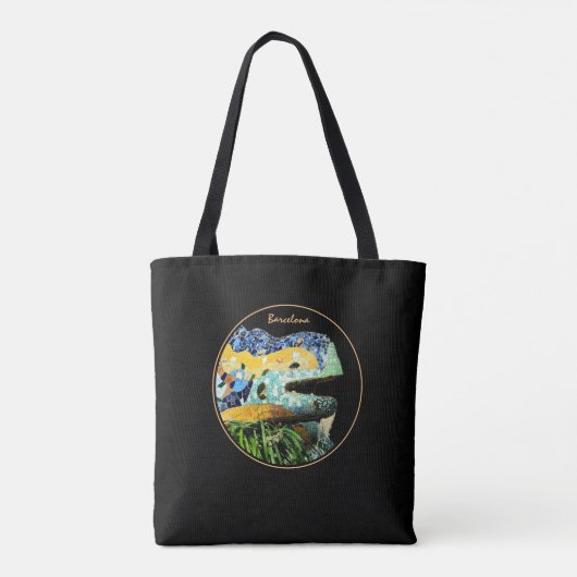 Barcelona Lizard & Park Guell, Catalonië, Gaudi Tote Bag (Achterkant)