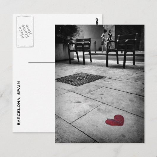 Barcelona Love Briefkaart (Voorkant / Achterkant)