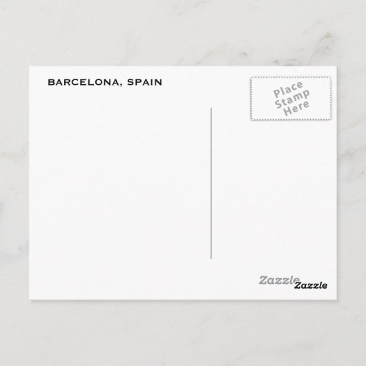 Barcelona Love Briefkaart (Achterkant)