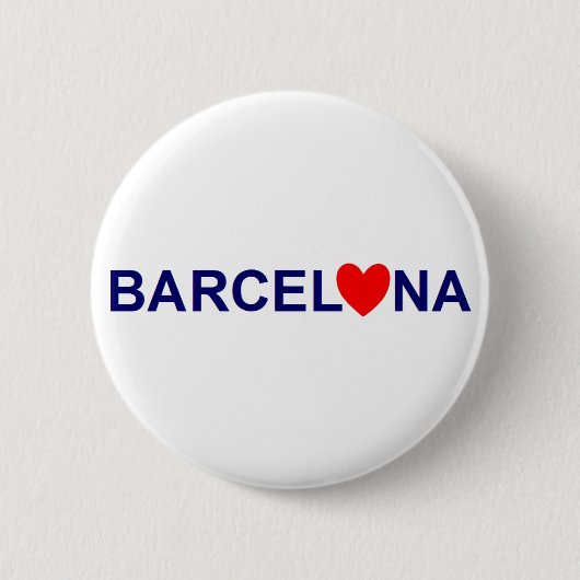 Barcelona love ronde button 5,7 cm (Voorkant)