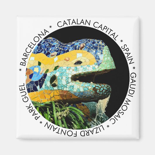 Barcelona Magnet, Lizard, Spanje / Catalonië Magneet (Voorkant)