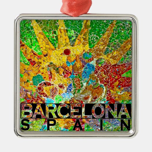 Barcelona Metalen Ornament (Voorkant)