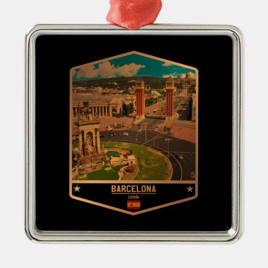 Barcelona Metalen Ornament (Voorkant)