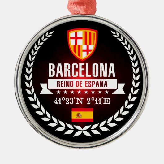 Barcelona Metalen Ornament (Voorkant)