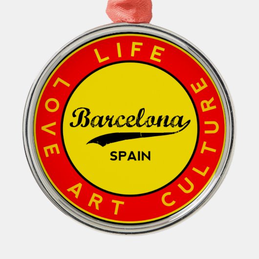 Barcelona Metalen Ornament (Voorkant)