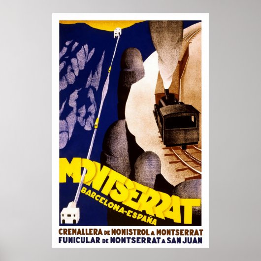 Barcelona Montserrat Spanje Poster (Voorkant)