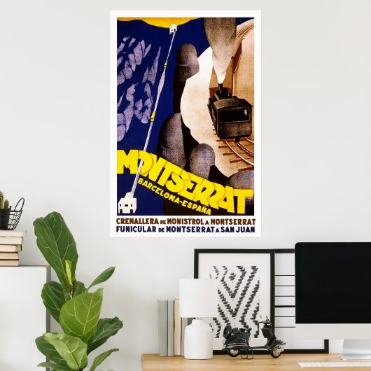 Barcelona Montserrat Spanje Poster (Thuiskantoor)