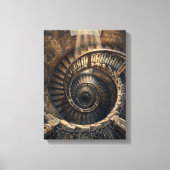 Barcelona Nautilus Spiral Staircase Canvas Afdruk (Voorkant)