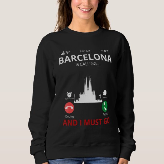 Barcelona noemt Spanje Souvenir Trui (Voorkant)