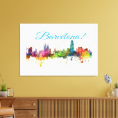 Barcelona ontwerp canvas afdruk (Insitu (Woonkamer))