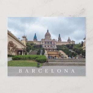 Barcelona Palau Nacional uitzicht ansichtkaart Briefkaart