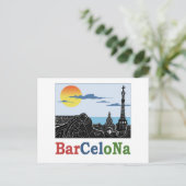 Barcelona Park Güell Briefkaart (Staand voorkant)