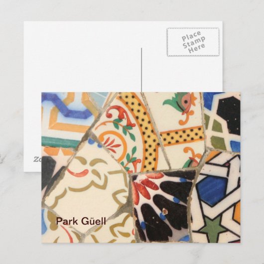 Barcelona-Park Güell Briefkaart (Voorkant / Achterkant)