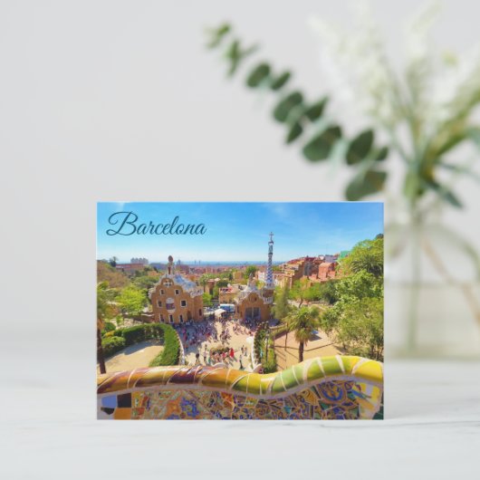 Barcelona Park Guell Briefkaart (Staand voorkant)