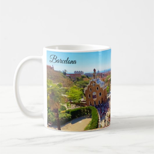 Barcelona, Park Güell Koffiemok (Links)