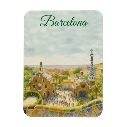 Barcelona Park Guell Magneet (Verticaal)