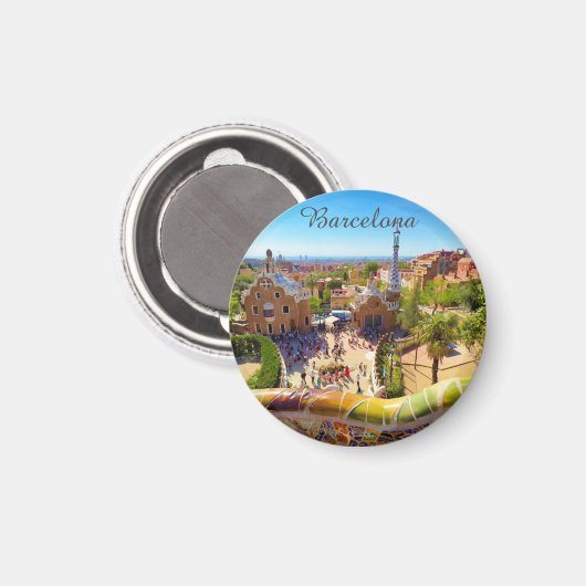 Barcelona, Park Guell Magneet (Voorkant / Achterkant)