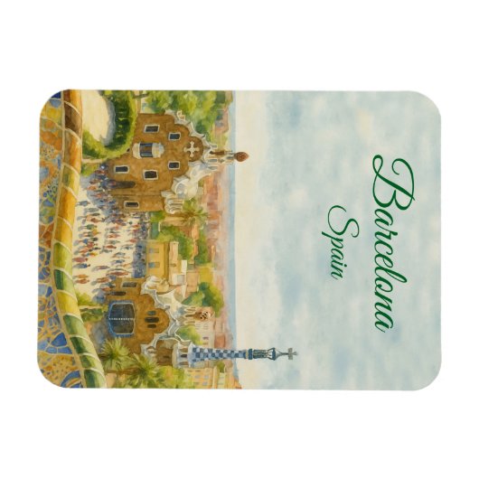 Barcelona Park Guell Magneet (Horizontaal)