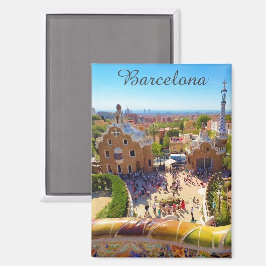 Barcelona, Park Guell Magneet (Voorkant / Achterkant)