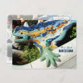 Barcelona Park Guell Mosaics Briefkaart (Voorkant / Achterkant)