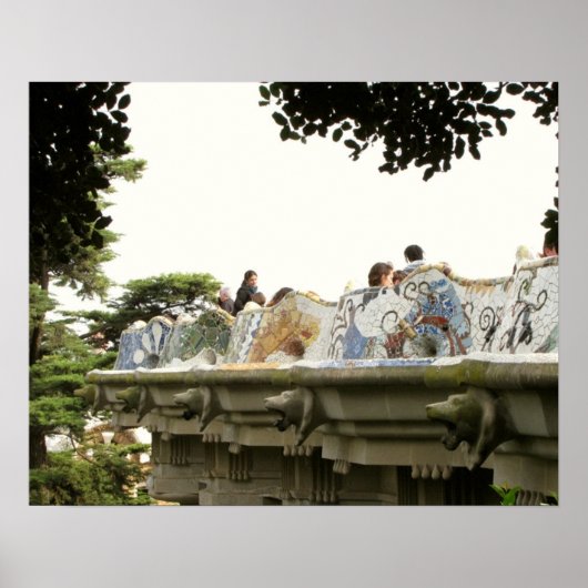 Barcelona. Park Güell. Poster (Voorkant)
