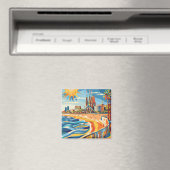 Barcelona, Park Guell, Sagrada Familia, Souvenir Magneet (Insitu (Vaatwasser))