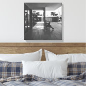 Barcelona paviljoen perspectief canvas afdruk (Insitu (Slaapkamer))