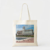 Barcelona Plaza de Catalunya uitzicht canvas tas (Voorkant)