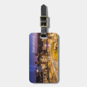 Barcelona Plaza de Espana Catalonia Spain Sunset Bagagelabel (Voorkant verticaal)