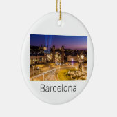Barcelona Plaza de Espana Catalonia Spain Sunset Keramisch Ornament (Rechts)