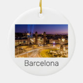 Barcelona Plaza de Espana Catalonia Spain Sunset Keramisch Ornament (Achterkant)