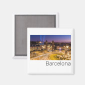 Barcelona Plaza de Espana Catalonia Spain Sunset Magneet (Voorkant / Achterkant)