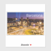 Barcelona Plaza de Espana Catalonia Spain Sunset Sticker (Vel)