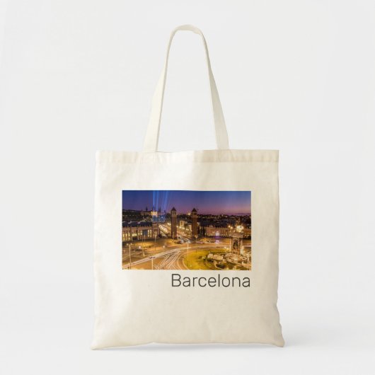Barcelona Plaza de Espana Catalonia Spain Sunset Tote Bag (Voorkant)
