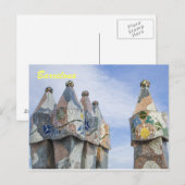 Barcelona-postkaart, casa batilo briefkaart (Voorkant / Achterkant)