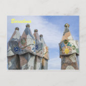 Barcelona-postkaart, casa batilo briefkaart (Voorkant)